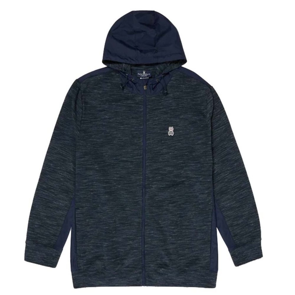 NWT Psycho Bunny Men's BIG & TALL Bethwin Full Zip Hoodie in Navy